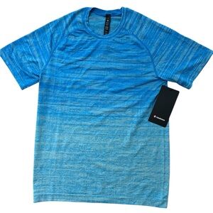 Lululemon Mens Shirt Size S Static Storm Blue Stripe Metal‎ Vent Tech 2.0 NWT’S